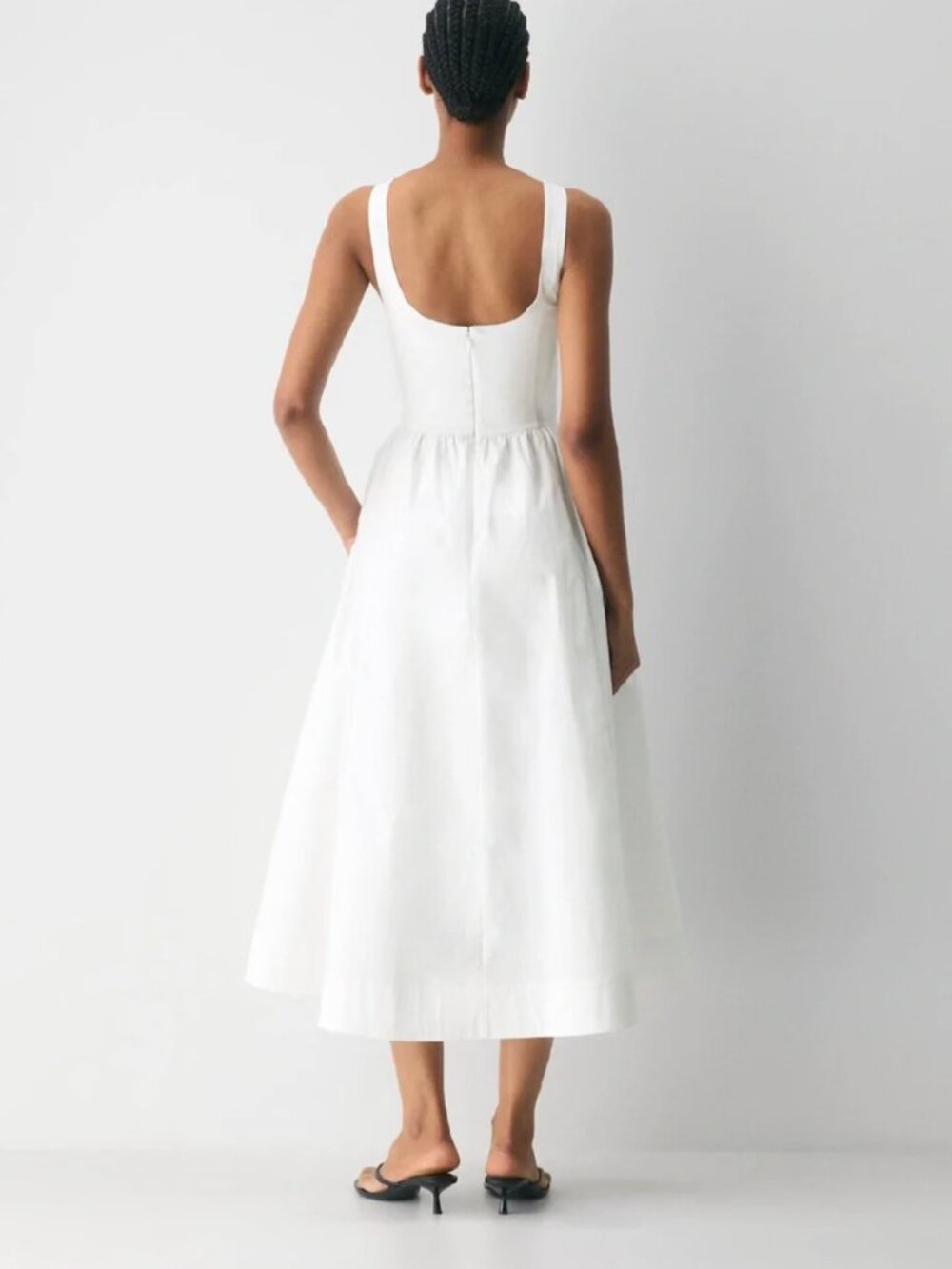 Aritzia White Midi Dress - Picture 2 of 5